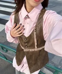 ciaopanic チャオパニック ビンテージライクフリンジレザーベスト