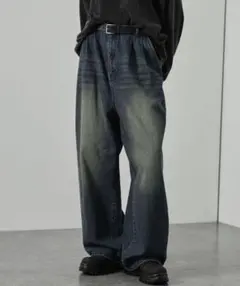 ヴィンテージワイドデニムパンツ Alfred Alex