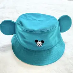 【完売品】ミッキーマウス 耳付きバケットハット ターコイズ ジュビリーブルー