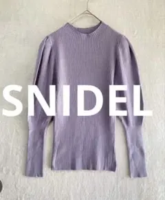 SNIDEL スナイデル パフスリーブ リブニット トップス
