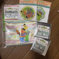 セサミストリート キャラ福くじ 巾着 アクリルミラー ステッカーセット