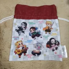鬼滅の刃 映画　無限列車編　ちりめん風巾着ポーチ