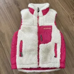 Columbia XXS ピンクホワイトベスト