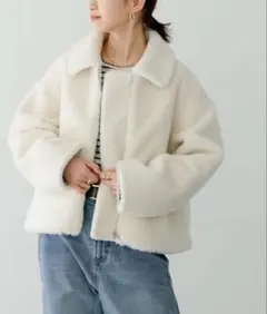 URBAN RESEARCH ボアジャケットコート　アーバンリサーチアイボリー