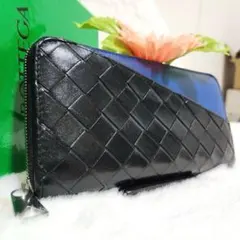 ✨美品✨ボッテガ　長財布　ラウンドファスナー バイカラー　RFID搭載　マキシ