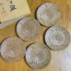 和食器 志野焼 加藤重高作 重高陶房 翠窯 志野銘々皿 共箱 M R5010