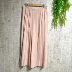 【GU】プリーツスカーチョ　ガウチョパンツ　ワイドパンツ　ウエストゴム楽　M