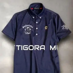 TIGORA ゴルフウェア 半袖シャツ M ネイビー