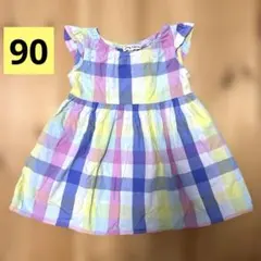 ❤️値下げ❤️anyfam チェック柄ワンピース 90のサムネイル