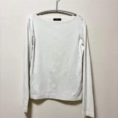 ベースメントオンライン ボートネック カットソー ホワイト