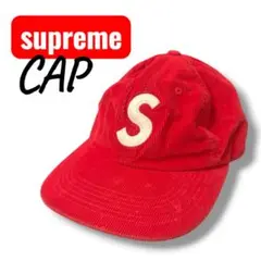 Supreme コーデュロイ キャップ レッド 赤