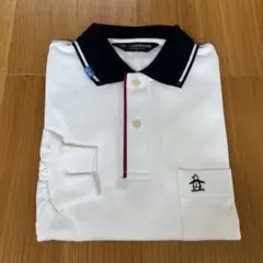 新品　マンシングウェア　薄手　長袖ポロシャツ　オフホワイト　Mのサムネイル