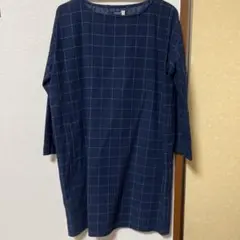 【美品】chocol raffine robe ネイビー 長袖ワンピース