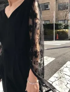 Ameri VINTAGEのLACE SLEEVE REFINED DRESS
