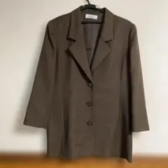 inclube ブラウン テーラードジャケット　あったかい　毛100%