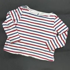 ※ キッズ　UNIQLO 181306 ボーダーボートネックT カットソー