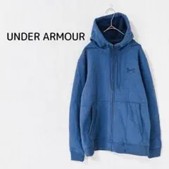 アンダーアーマー メンズ ColdGear フルジップパーカー 裏起毛 M 青系