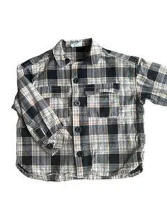 BREEZE長袖シャツ チェック柄 ボタン付きシャツ 90