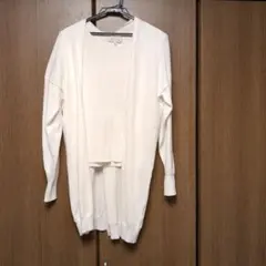 ホワイト ニット カーディガン セットアップ