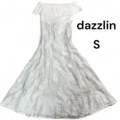 dazzlin ダズリン　コルセットワンピース　ロング　フレア　花柄　レース　S