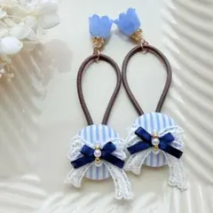 439✾︎ ハンドメイド ヘアゴム2個セット 22㎜くるみボタン - メルカリ