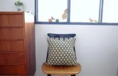 birgitta lagerqvist クッションカバー 小花柄 カーキ