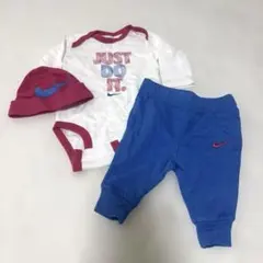 NIKE ベビー服 ロンパース パンツ 帽子 3点セット