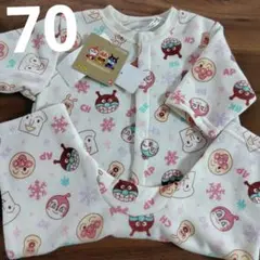 新品アンパンマン裏起毛ロンパース70