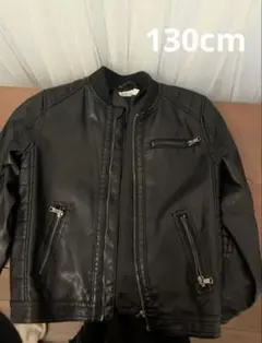 130 H&M ブラックライダースジャケット US 7-8 送料込み