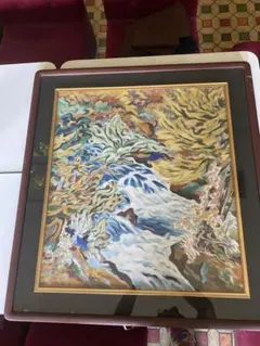 渡辺裕司 銀河 版画 額装品　木版画 フレームサイズ：92cm x 72cm 渡辺裕司 銀河 版画 額装品 木版画 フレームサイズ：92cm x 72cm