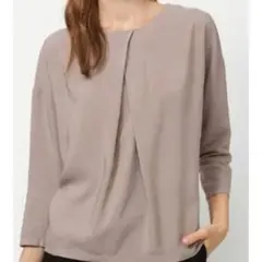 【ユニクロ】レーヨンVERY SELECTタックブラウス　Lサイズ