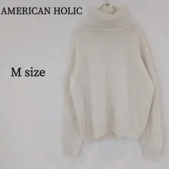 AMERICAN HOLIC タートルネック セーター ニット ルーズ 長袖 M