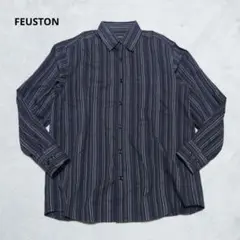 E3-3020　シャツ　長袖　ストライプ　コットン　S【FEUSTON】