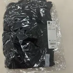 ★新品タグ付★GU ソフトリブタートルネックT長袖 ブラック　XL