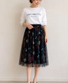新品タグ付 iS ScoLar イズスカラー チュールスカート フレアスカートのサムネイル