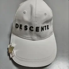 DESCENTE ゴルフキャップ ホワイト マーカー付 レディース
