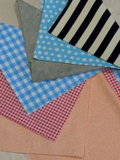 A528 プリント柄 100cm×50cm　コットン100%　6枚組