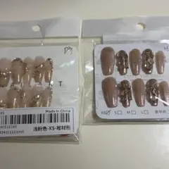 SHEIN ネイルチップ ハンドメイド 2個セット