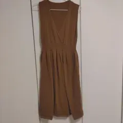 ニットジャンドレ（ジャンパースカート）茶