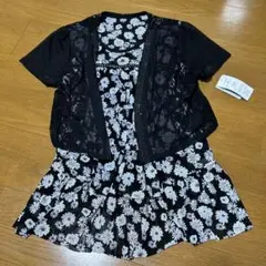 花柄半袖チュニック