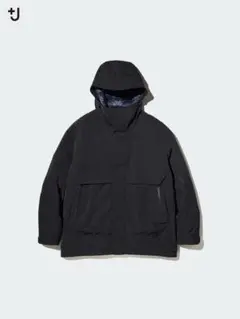 ユニクロ +J ハイブリッドダウンオーバーサイズパーカ S ブラック