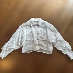 ZARA フリル ティアード ブラウス