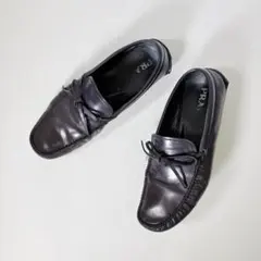 PRADA プラダ レザー ドライビングシューズ ローファー ダークパープル 7のサムネイル