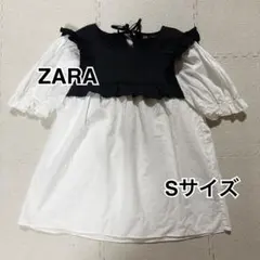 【美品✨】ZARA バイカラー パフスリーブ ブラウス 半袖 レディース 夏服のサムネイル