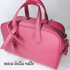 mica della valle 305062 2WAY レザーバッグ ピンク - メルカリ