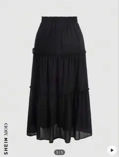 SHEIN MOD フリルトリム ラップフルヘム スカート