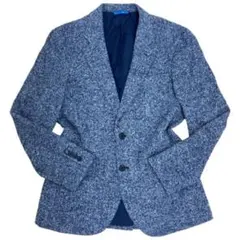 LANVIN en Bleu テーラードジャケット 48 グレー系 ヘリンボーン