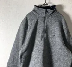 ノーティカ　ベターセーター　ハーフジップ　グレー　アメリカ古着　L