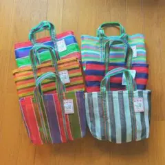 漁師網バッグ 台湾 エコバッグ レトロ プールバッグ まとめ売り ナイロン