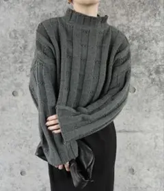 新品 select MOCA by son リンクスストライプクロップドニット